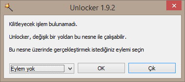 Unlocker - Silinmeyen Dosyaları Silme Programı
