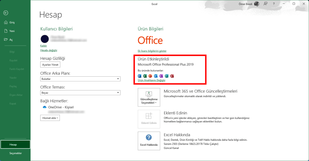 Microsoft Office 2016 Ürün Anahtarı ile Etkinleştirme